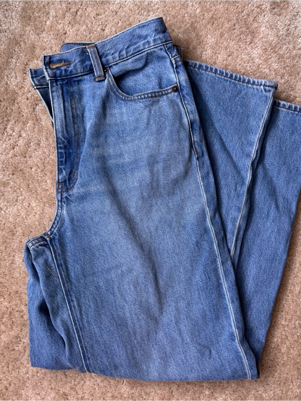 GU Women’s Classic Blue Denim Straight-Leg Jeans